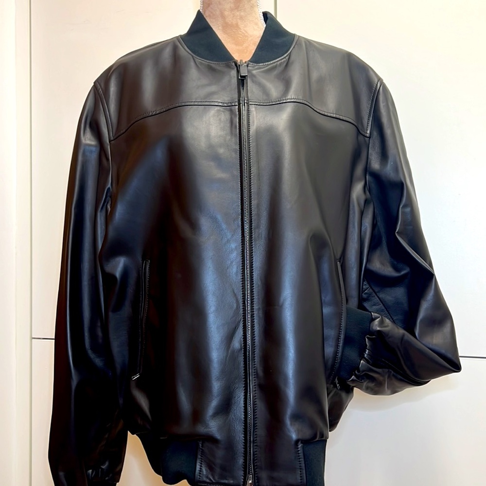 NEW Brioni leather two sides  and color jacket.